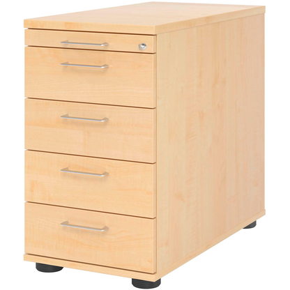 Artikelbild für HAMMERBACHER Popular Standcontainer ahorn 5 Auszüge Stahl-Bügelgriff silber 42,8 x 80,0 x 72 - 76 cm, Artikelnummer 991760