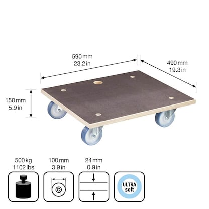 Artikelbild 5 für WAGNER® design yourself Transportroller MAXGRIP Power MM 1145 braun 49,0 x 59,0 x 15,0 cm bis 500,0 kg, Artikelnummer 419777