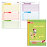 Artikelbild 1 für ROTH Hausaufgabenheft Hurra Schule Klipp & Klar liniert DIN A5 ohne Rand, 96 Blatt, 1 St., Artikelnummer 580524