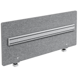 Artikelbild 1 für HAMMERBACHER Tischtrennwand mit Orga-Schiene VARO12/5, grau 119,5 x 50,0 cm, 1 St., Artikelnummer 659728