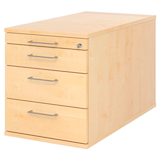 Artikelbild 1 für HAMMERBACHER TC30 Rollcontainer ahorn 4 Auszüge 42,8 x 80,0 x 51,2 cm, Artikelnummer 992628