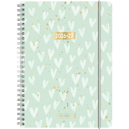 Artikelbild 2 für BRUNNEN Schülerkalender Heart 2026/2027 mint, weiß, gold, 1 St., Artikelnummer 804889