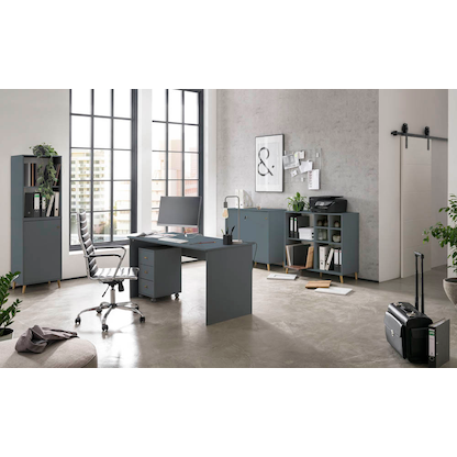 Artikelbild 7 für MÖBELPARTNER Schiebetürenschrank 500, 701789 blaugrau 1 Fachboden 100,1 x 41,0 x 92,6 cm, Artikelnummer 823874