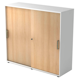 Artikelbild 1 für HAMMERBACHER Schiebetürenschrank Haziender, V1753S/W/E/SG weiß, eiche 2 Fachböden 120,0 x 40,0 x 110,0 cm, Artikelnummer 630400