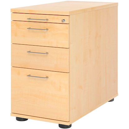 Artikelbild für HAMMERBACHER Solid SC40 Standcontainer ahorn 4 Auszüge Stahl-Bügelgriff silber 42,8 x 80,0 x 72,0 - 76,0 cm, Artikelnummer 992608