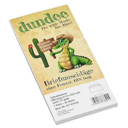 Artikelbild 3 für dundee Briefumschläge DIN lang ohne Fenster weiß selbstklebend 25 St., Artikelnummer 611814