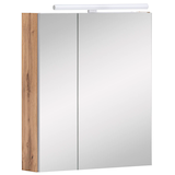 Artikelbild 1 für MÖBELPARTNER Spiegelschrank Duo 146542 eiche landhaus, weiß 60,0 x 16,0 x 75,0 cm, Artikelnummer 673503