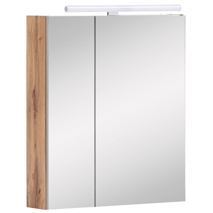 Artikelbild für MÖBELPARTNER Spiegelschrank Duo 146542 eiche landhaus, weiß 60,0 x 16,0 x 75,0 cm, Artikelnummer 673503