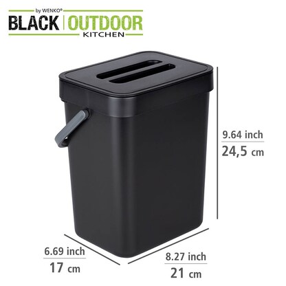 Artikelbild 8 für WENKO Tago Mülleimer 5,0 l schwarz, 1 St., Artikelnummer 811461