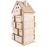 Artikelbild 1 für Rayher Adventskalender Holzbausatz Haus beige, Artikelnummer 928747