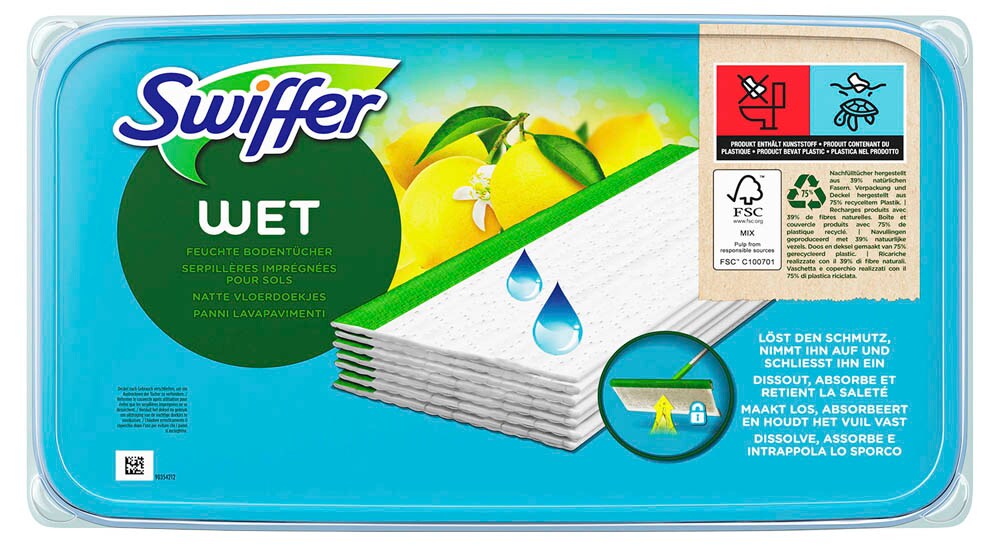 Swiffer Trocken-Tücher 192 Stück – Mikrofaser Für Staub & Haare, Ideal Zum Nachwischen Nach Dem Saugen