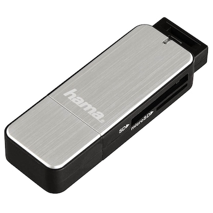 Artikelbild 4 für hama Multi-microSD, SD, MultiMediaCard-Kartenleser silber, Artikelnummer 177790