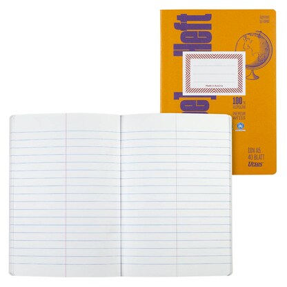 Artikelbild für Ursus Vokabelheft OE Recycling Lineatur 26 liniert DIN A5 ohne Rand, 40 Blatt, 1 St., Artikelnummer 882742