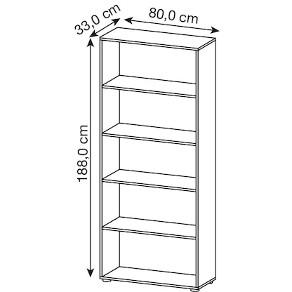 Artikelbild 2 für HAMMERBACHER Aktenregal Altus ahorn 80,0 x 33,0 x 188,0 cm, 1 St., Artikelnummer 962936
