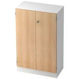 Artikelbild 1 für HAMMERBACHER Aktenschrank 6550, V6550/W/E/SG eiche, weiß 2 Fachböden 80,0 x 42,0 x 127,0 cm, Artikelnummer 867155