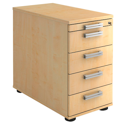 Artikelbild 4 für HAMMERBACHER SC50 Standcontainer ahorn 5 Auszüge Stahl-Relinggriff silber 42,8 x 80,0 x 72,0 - 76,0 cm, Artikelnummer 864393