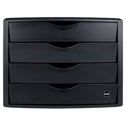 Artikelbild 4 für helit Schubladenbox the green chameleon schwarz H6429595, DIN A4 mit 4 Schubladen, 1 St., Artikelnummer 823760