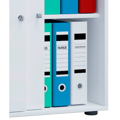 Artikelbild 5 für VCM my office Schiebetürenschrank L Lona, 913943 weiß 1 Fachboden 70,0 x 37,0 x 74,0 cm, Artikelnummer 886008