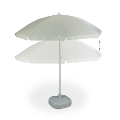 Artikelbild 2 für relaxdays Sonnenschirm rund, beige neigbar Ø 180,0 cm, 1 St., Artikelnummer 451324