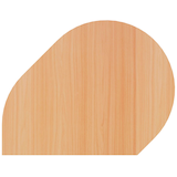 Artikelbild 1 für HAMMERBACHER Anbautisch höhenverstellbar Inader buche, silber Tropfenform 103,0 x 80,0 x 68,0 - 76,0 cm, Artikelnummer 151189