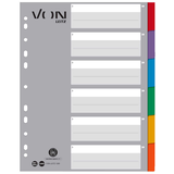 Artikelbild 1 für VON LEITZ Register DIN A4 Vollformat blanko grau-weiß 6-teilig, 1 Satz, Artikelnummer 635849