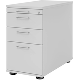 Artikelbild 1 für HAMMERBACHER Solid SC40 Standcontainer lichtgrau 4 Auszüge Stahl-Bügelgriff silber 42,8 x 80,0 x 72,0 - 76,0 cm, Artikelnummer 992651