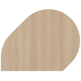 Artikelbild 1 für HAMMERBACHER Anbautisch höhenverstellbar JA81 eiche, silber Tropfenform 103,0 x 80,0 x 68,0 - 76,0 cm, Artikelnummer 151627