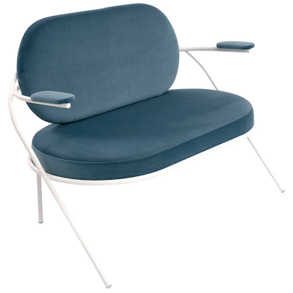 Artikelbild für meet powered by PAPERFLOW 2-Sitzer Sofa SATURNE blau weiß Stoff 118,0 x 73,0 x 88,0 cm, 1 St., Artikelnummer 231379