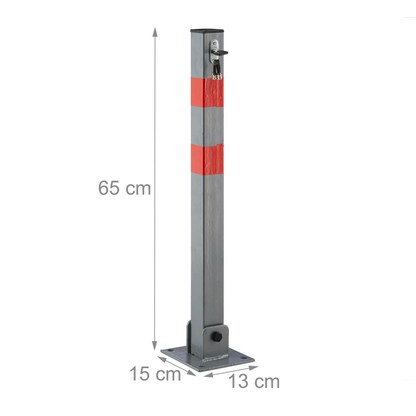 Artikelbild 2 für relaxdays Absperrpfosten grau/rot, 1 St., Artikelnummer 473953