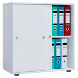 Artikelbild 1 für VCM my office Schiebetürenschrank L Lona, 913943 weiß 1 Fachboden 70,0 x 37,0 x 74,0 cm, Artikelnummer 886008