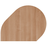 Artikelbild 1 für HAMMERBACHER Anbautisch höhenverstellbar Prokura nussbaum, silber Tropfenform 103,0 x 80,0 x 68,0 - 76,0 cm, Artikelnummer 151468