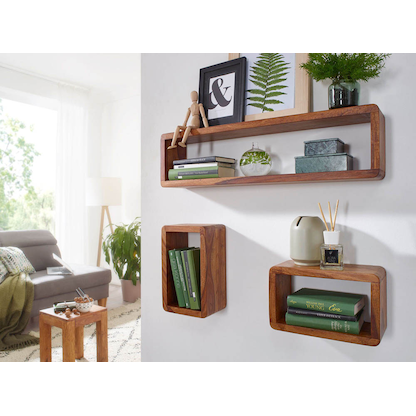 Artikelbild 5 für WOHNLING Wandregale sheesham 80,0 x 15,0 x 20,0 cm, 1 St., Artikelnummer 540102