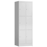 Artikelbild 1 für ClassiX Schließfachschrank lichtgrau X-520320, 6 Schließfächer 59,0 x 50,0 x 180,0 cm, Artikelnummer 187496