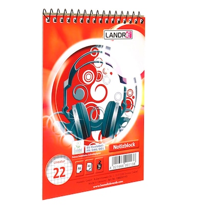 Artikelbild 3 für LANDRÉ® Notizblock DIN A6 kariert Lineatur 22, 1 St., Artikelnummer 298907