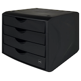 Artikelbild 1 für helit Schubladenbox the green chameleon schwarz H6429595, DIN A4 mit 4 Schubladen, 1 St., Artikelnummer 823760