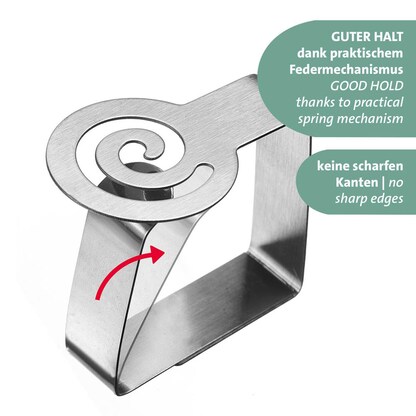 Artikelbild 6 für WESTMARK Tischtuchklammern silber, 4 St., Artikelnummer 997092