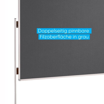 Artikelbild 4 für FRANKEN Moderationswand ECO klappbar 120,0 x 150,0 cm grau, Artikelnummer 670457