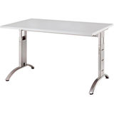 Artikelbild 1 für HAMMERBACHER FS12 höhenverstellbarer Schreibtisch lichtgrau rechteckig, C-Fuß-Gestell silber 120,0 x 80,0 cm, Artikelnummer 860559