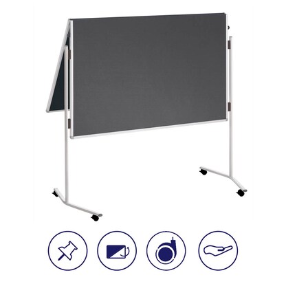 Artikelbild 3 für FRANKEN Moderationswand ECO klappbar 120,0 x 150,0 cm grau, Artikelnummer 670457