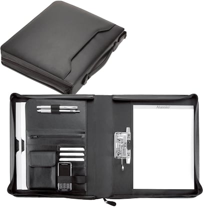 Artikelbild für Alassio Ringbuchmappe BERGAMO Lederimitat DIN A4 schwarz, Artikelnummer 899104