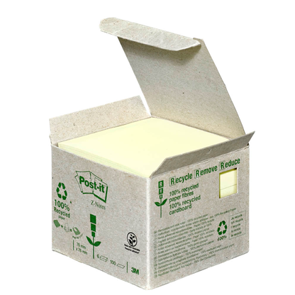Artikelbild 2 für Post-it® Recycling Notes Haftnotizen 6541B gelb, 6 Blöcke, Artikelnummer 816525
