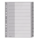 Artikelbild 1 für LEITZ Ordnerregister 1280 DIN A4 Vollformat, Überbreite 1-10 grau 10-teilig, 1 Satz, Artikelnummer 184648