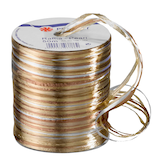 Artikelbild 1 für PRÄSENT Geschenkband Raffia glänzend braun/beige/gold 3,0 mm x 50,0 m, Artikelnummer 945055