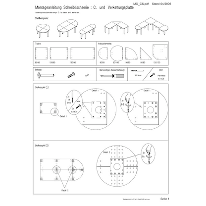 Artikelbild 8 für HAMMERBACHER Tischplatte KP12 lichtgrau rechteckig 120,0 x 80,0 x 2,5 cm, Artikelnummer 528745