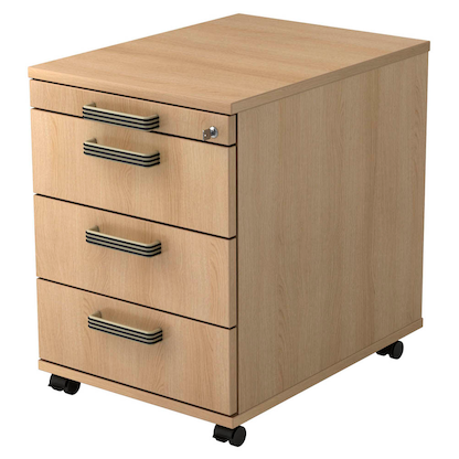 Artikelbild für HAMMERBACHER Solid AC30 Rollcontainer eiche 4 Auszüge 42,8 x 58,0 x 59,0 cm, Artikelnummer 859665