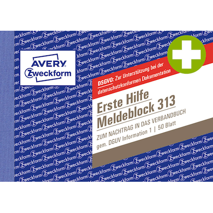 Artikelbild 2 für AVERY Zweckform Erste Hilfe Meldeblock Formularbuch 313, 1 St., Artikelnummer 692119