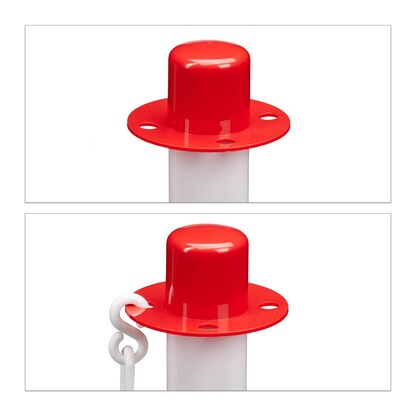 Artikelbild 3 für relaxdays Absperrpfosten weiß/rot, 1 St., Artikelnummer 474062