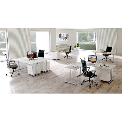 Artikelbild 5 für Kerkmann Form 1 Standcontainer weiß, anthrazit 4 Auszüge ohne-Muldengriff weiß 42,0 x 80,0 x 72,0 - 76,0 cm, Artikelnummer 795961