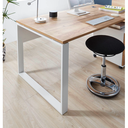 Artikelbild 6 für GERMANIA Lioni Schreibtisch weiß, eiche rechteckig, O-Fuß-Gestell weiß 158,0 x 79,0 cm, Artikelnummer 501294