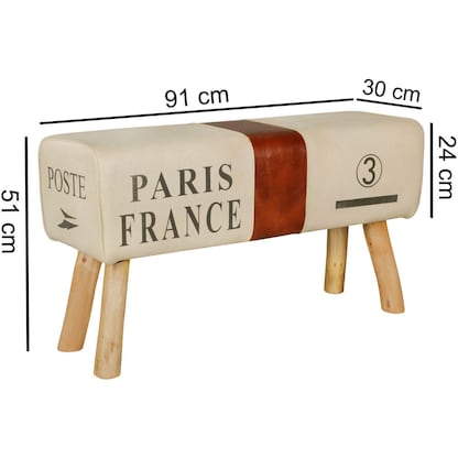 Artikelbild 2 für WOHNLING Sitzbank WL5.104 braun Leder 91,0 cm, Artikelnummer 545113